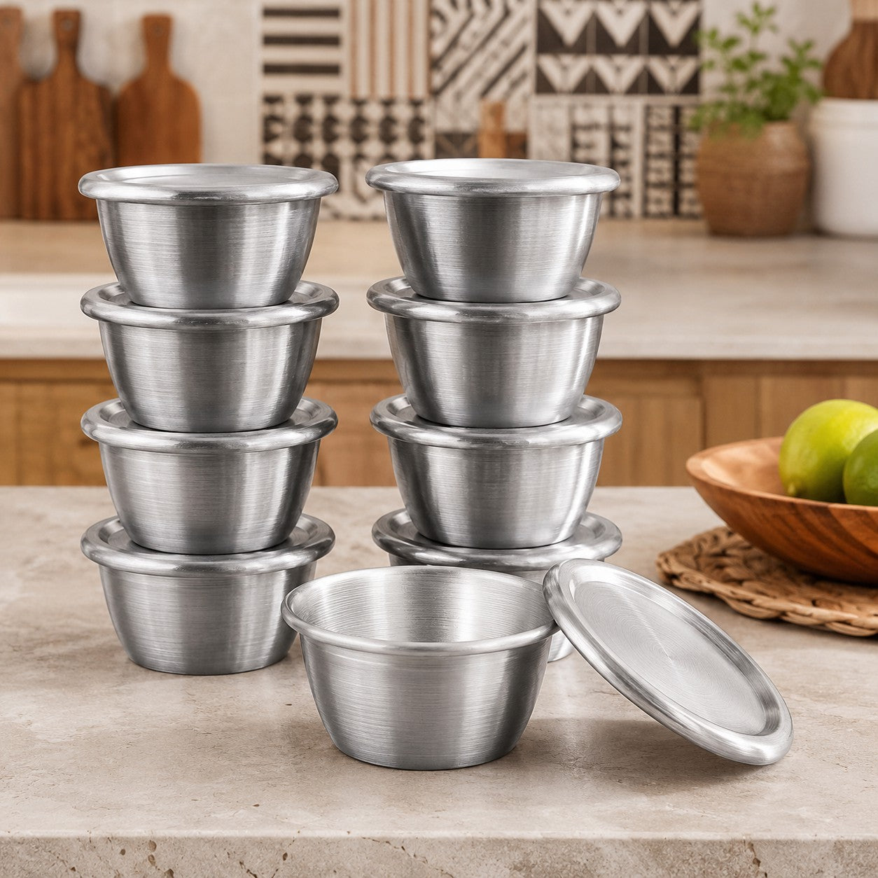 Contenants Aluminium avec Couvercles – Pour pâtes, placali, condiments & cuisson vapeur