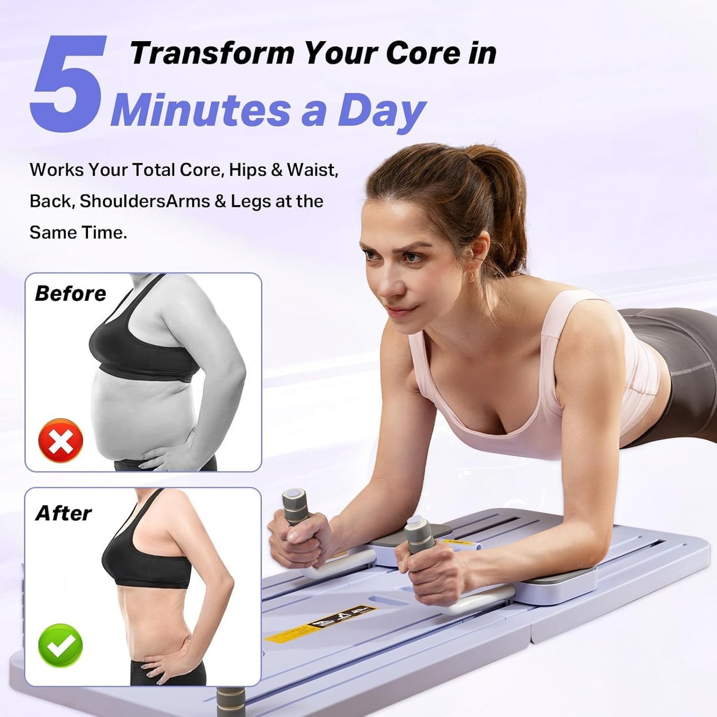 SlimBoard PRO – La salle de sport portable : Planche de fitness multifonction
