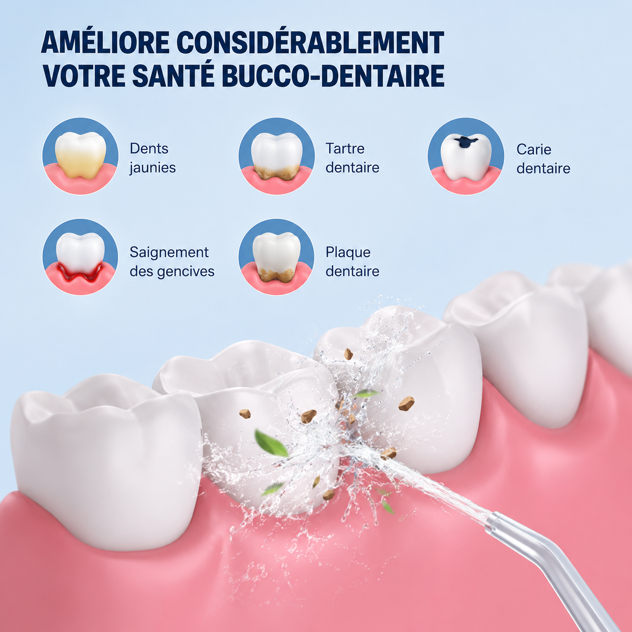 Hydropulseur OralJet™ – Le nettoyage profond que votre brosse à dents ne fait pas 💦🦷