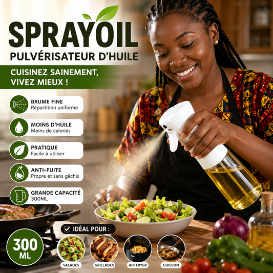 Pulvérisateur d’huile haute précision 300 mL : dosage contrôlé de l'huile, du vinaigre etc