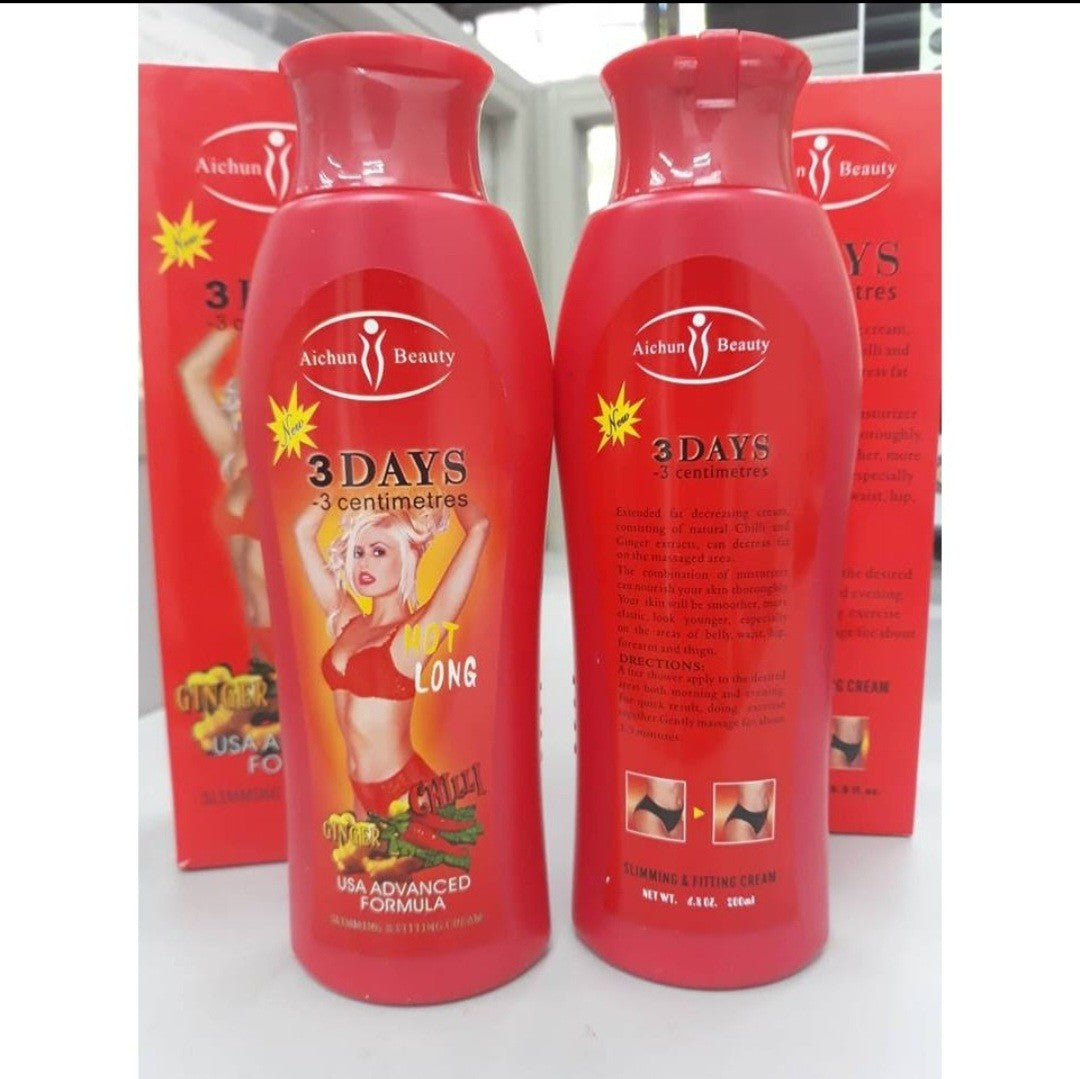 CRÈME AMINCISSANTE & ANTI-CELLULITE AU PIMENT ET GINGEMBRE : Perdez jusqu’à 3 cm de tour de ventre en seulement 3 jours