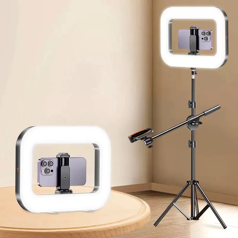 Lampe LED RGB + Stabilisateur (2-en-1) : Filmez des vidéos nettes et stables comme un PRO, sans effort