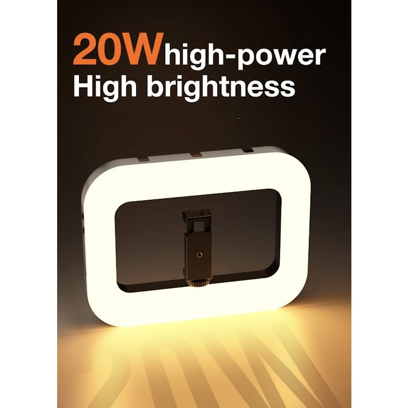 Lampe LED RGB + Stabilisateur (2-en-1) : Filmez des vidéos nettes et stables comme un PRO, sans effort