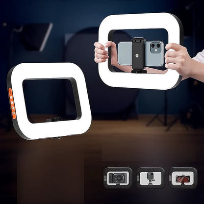 Lampe LED RGB + Stabilisateur (2-en-1) : Filmez des vidéos nettes et stables comme un PRO, sans effort