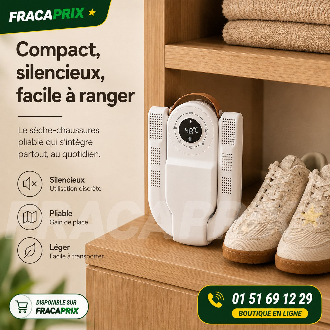 Sèche-Chaussures Électrique Antibactérien 360° – Séchage Rapide, Désinfectant & Désodorisant