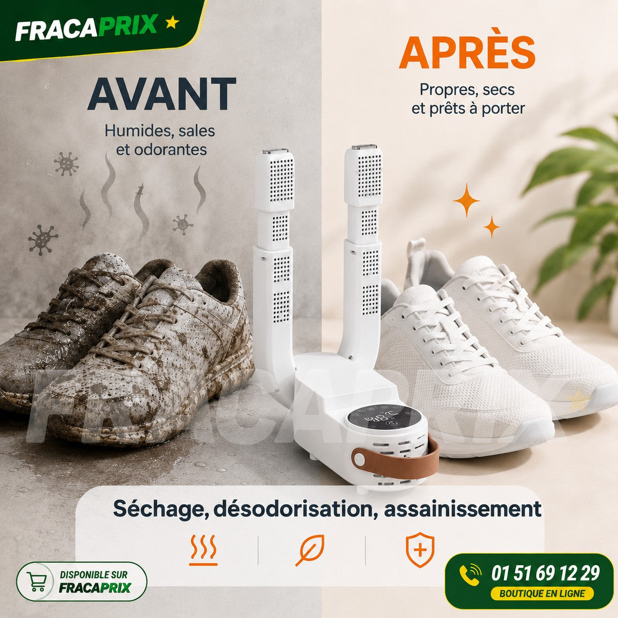 Sèche-Chaussures Électrique Antibactérien 360° – Séchage Rapide, Désinfectant & Désodorisant