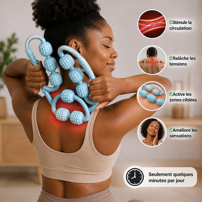 Masseur à rouleaux – Soulage les tensions, active la circulation et favorise le drainage naturel du corps