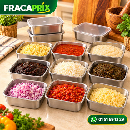 SteelBox Portion™ 450 mL – Boîte Inox avec Couvercle pour Portions & Conservation