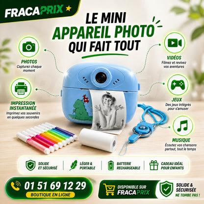 Appareil Photo Instantané Enfant | Photos, Vidéos, Jeux, Musique & Impression