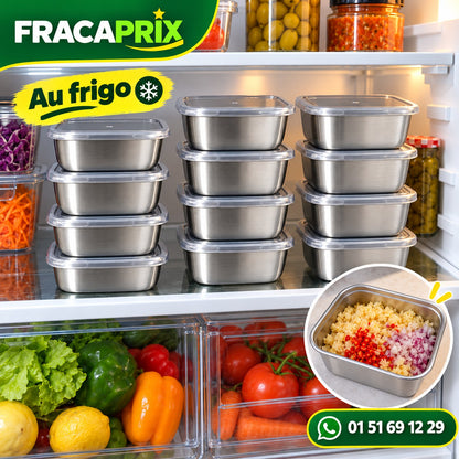 SteelBox Portion™ 450 mL – Boîte Inox avec Couvercle pour Portions & Conservation