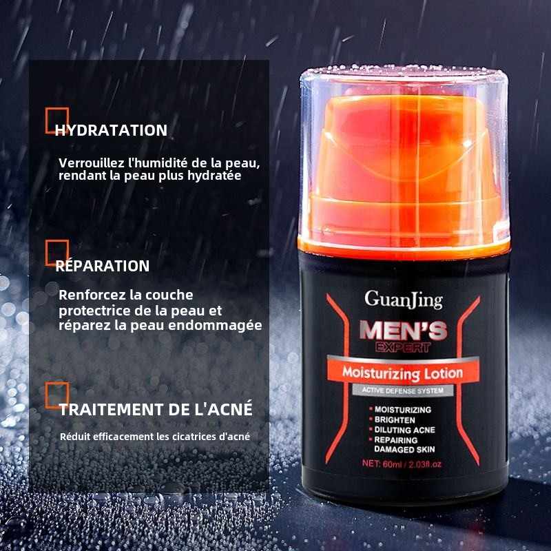 Lotion Visage Hommes + BROSSE ÉLECTRIQUE OFFERTE : Adieu les imperfections, l'acné, le visage terne et les rides