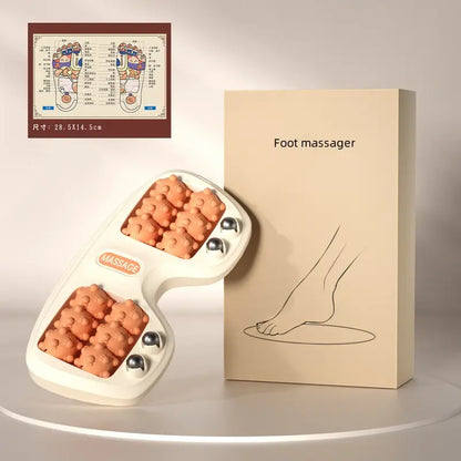 Masseur de pieds à rouleaux de pression et nœuds magnétiques : Éliminez les douleurs aux pieds naturellement et sans machine