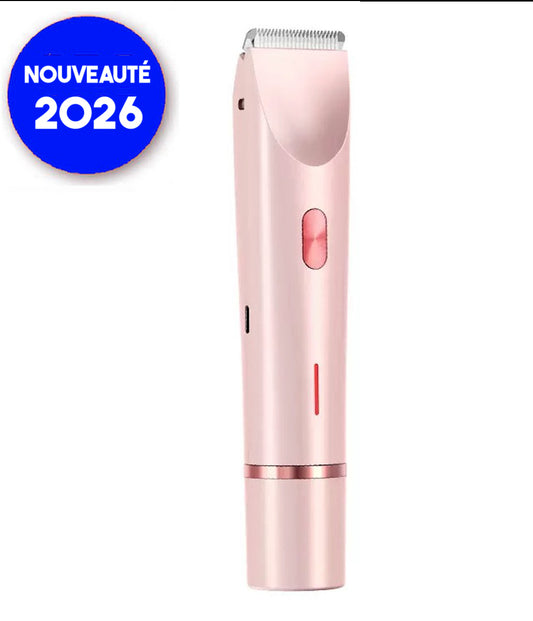 Épilateur Protecteur 2-en-1 Douceur Extrême : Épilation rapide, propre et sans douleur ni irritation (maillot, aisselles, visage, menton, bras, jambes, dos, etc)
