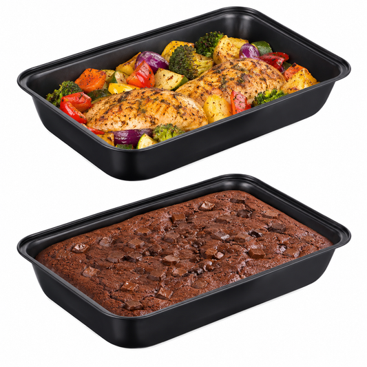 CONTENANT DE CUISSON À FOUR RECTANGULAIRE EN ACIER AU CARBONE