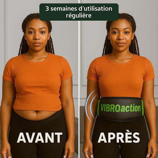 VIBROACTION : Ceinture amincissante vibrante pour ventre, cuisses, jambes, etc