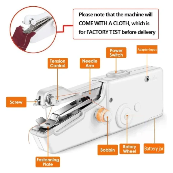 RÉPACHAP - Mini Machine à coudre portable : Réparez vos vêtements en 30 secondes, où que vous soyez