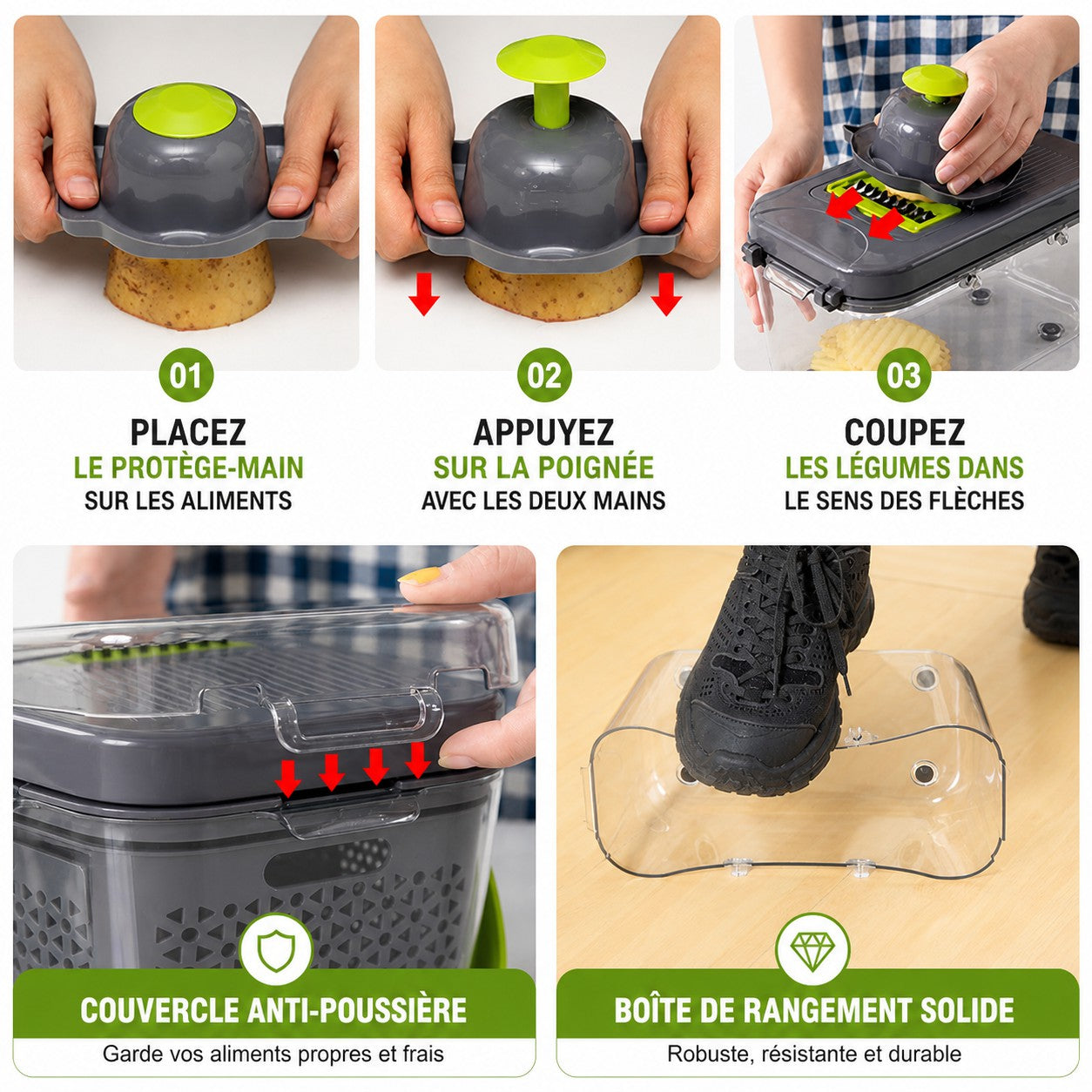 STOP CORVÉE CUISINE – Le coupe-légumes 22-en-1 qui fait tout à votre place