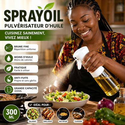 Pulvérisateur d’huile haute précision 300 mL : dosage contrôlé de l'huile, du vinaigre etc