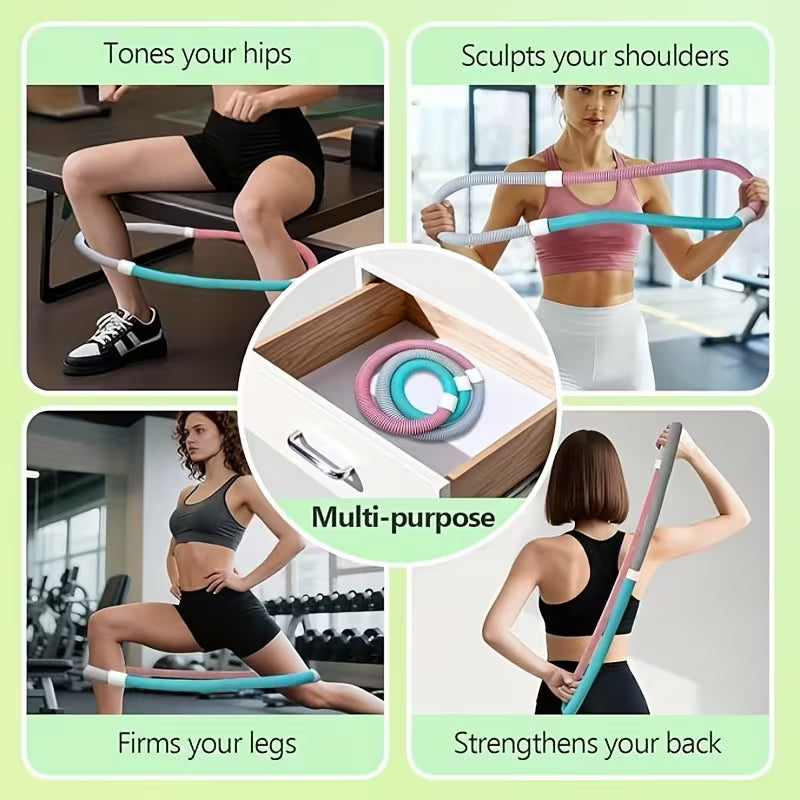 SlimRing™ – Cerceau de Fitness 4-en-1 : Casse le ventre et Affine la taille, tonifie les cuisses, renforce le dos et améliore la posture